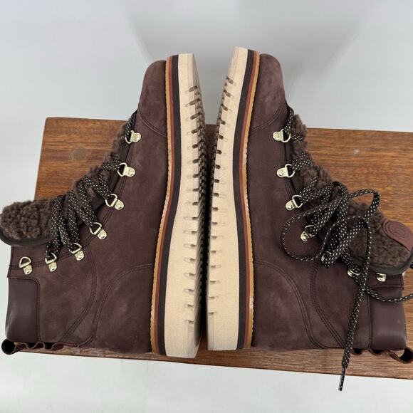 COLE HAAN ZeroGrand Hiking Boot NEW $220 Java / Ivory Waterproof Size 8.5B - Picture 4 of 11